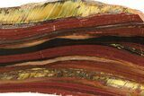 Polished Tiger Iron Stromatolite Slab - Billion Years #239613-1